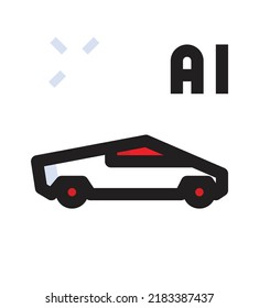 Tecnologías futuras en la industria de sistemas informáticos y sistemas informáticos de automática a partir de increíbles desarrollos de Internet.iconos de línea vectorial, signos y símbolos en diseño plano