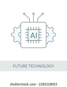 Future Technology - Artificial Intelligence Icon, It is easy to use