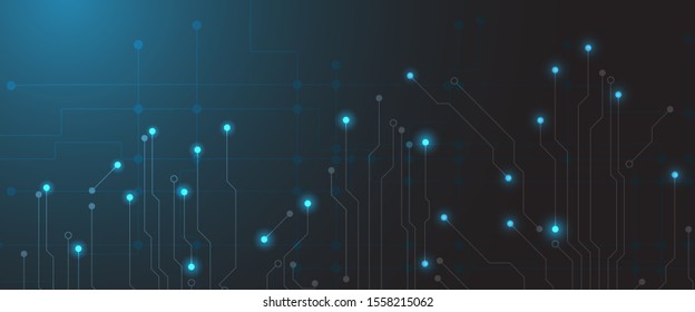 Future technology background with line and dots. Modern hi-tech digital technology concept. Abstract internet communication