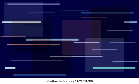 Future Technology Banner Background Car Lights Night City Lines, Stripes. High Speed Connection, Internet Technology Trendy Pattern. Noise, Communication, Racing Bright Car Lights Vector Background