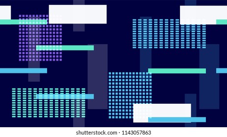 Future Technology Banner Background Car Lights Night City Lines, Stripes. High Speed Moving Horizontal Polygons, Internet Technology. Space, Communication, Night Life, TV Geometric Vector Background