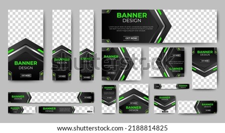 Future technology banner design web template Set, Horizontal header web banner. Modern Gradient black and yellow cover header background for website design, Social Media Cover ads banner, flyer, invit