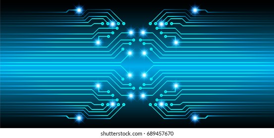 future technology, blue circuit cyber security concept background, abstract hi speed digital internet.motion move blur. pixel. sci fi vector