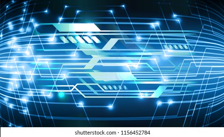 future technology, blue cyber security concept background, abstract hi speed digital internet.motion move blur. 