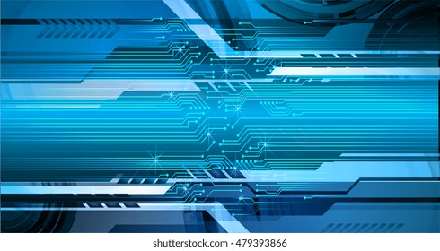 future technology, blue cyber security concept background, abstract hi speed digital internet technology