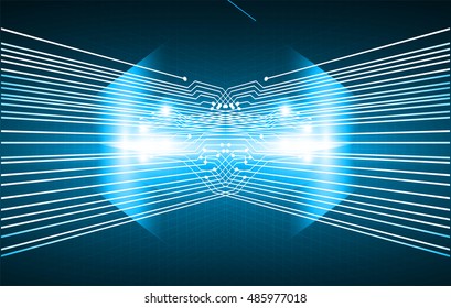 future technology, blue cyber security concept background, abstract hi speed digital internet.motion move speed blur. vector
