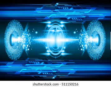 future technology, blue cyber security concept background, abstract hi speed digital internet.motion move speed blur. pixel vector