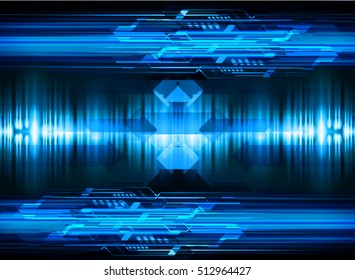 future technology, blue cyber security concept background, abstract hi speed digital internet.motion move speed blur. pixel wave vector