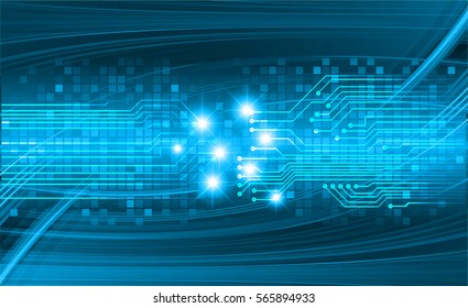 future technology, blue cyber security concept background, abstract hi speed digital internet.motion move blur. pixel. vector