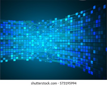 future technology, blue cyber security concept background, abstract hi speed digital internet.motion move blur. pixel . vector