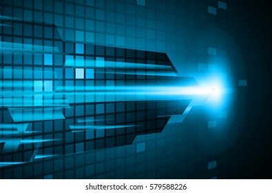 future technology, blue cyber security concept background, abstract hi speed digital internet.motion move blur. pixel. vector