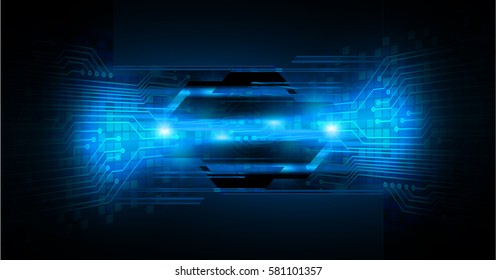 future technology, blue cyber security concept background, abstract hi speed digital internet.motion move blur. pixel . vector