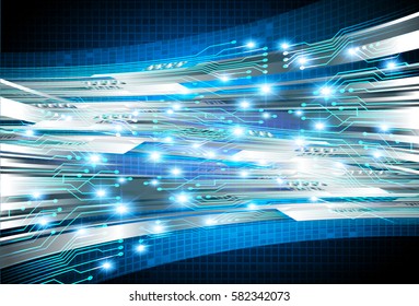 future technology, blue cyber security concept background, abstract hi speed digital internet.motion move blur. pixel . vector