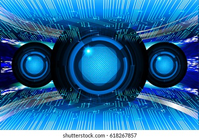 future technology, blue cyber security concept background, abstract hi speed digital internet.motion move blur. pixel . vector