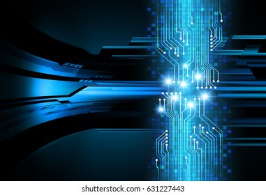 future technology, blue cyber security concept background, abstract hi speed digital internet.motion move blur. pixel. vector