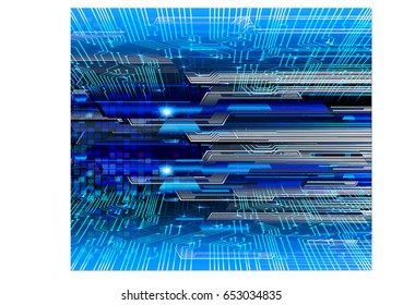 future technology, blue cyber security concept background, abstract hi speed digital internet.motion move blur. pixel. vector