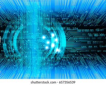 future technology, blue cyber security concept background, abstract hi speed digital internet.motion move blur. pixel. vector