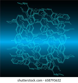 future technology, blue cyber security concept background, abstract hi speed digital internet.motion move blur. pixel. vector