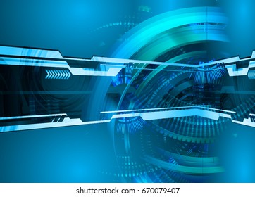 future technology, blue cyber security concept background, abstract hi speed digital internet.motion move blur. pixel. vector