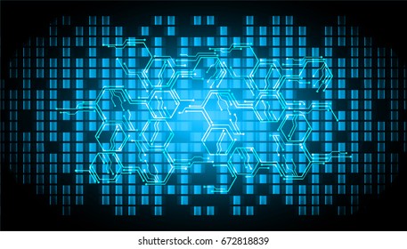future technology, blue cyber security concept background, abstract hi speed digital internet.motion move blur. pixel. vector
