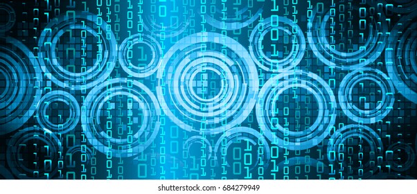 future technology, blue cyber security concept background, abstract hi speed digital internet.motion move blur. pixel. binary vector