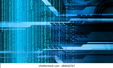 future technology, blue cyber security concept background, abstract hi speed digital internet.motion move blur. pixel. vector