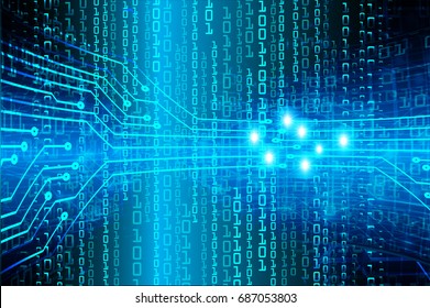 tecnologia futura, fundo conceito de segurança cibernética azul