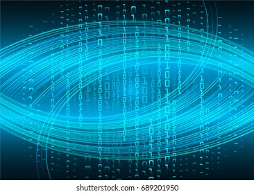future technology, blue cyber security concept background, abstract hi speed digital internet.motion move blur. pixel. sci fi vector. wave
