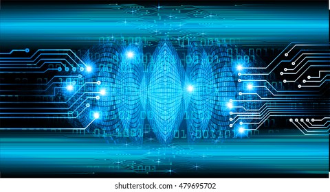 future technology, blue cyber securitytechnology. wave