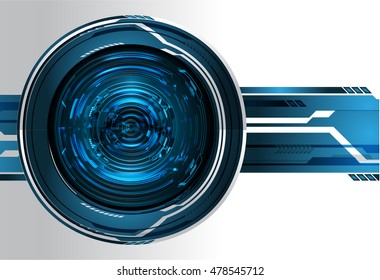 future technology, blue eye cyber security concept background, abstract hi speed digital internet technology