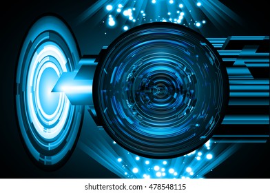 future technology, blue eye cyber security concept background, abstract hi speed digital internet technology