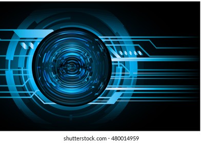 future technology, blue eye cyber security concept background, abstract hi speed digital internet