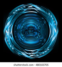 future technology, blue eye cyber security concept background, abstract hi speed digital internet. vector