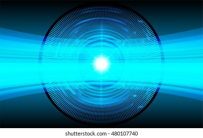 future technology, blue eye cyber security concept background, abstract hi speed digital internet. vector