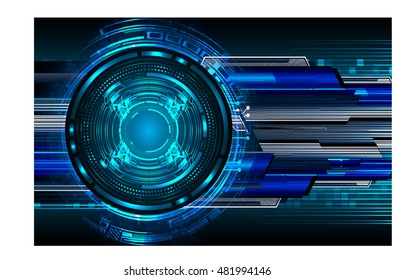 future technology, blue eye cyber security concept background, abstract hi speed digital internet.motion move speed blur