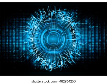 future technology, blue eye cyber security concept background, abstract hi speed digital internet.motion move speed blur. vector