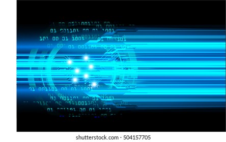 future technology, blue eye cyber security concept background, abstract hi speed digital internet.motion move speed blur