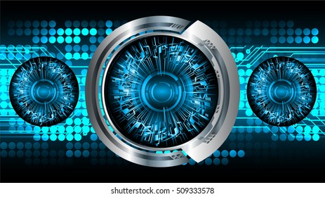 future technology, blue eye cyber security concept background, abstract hi speed digital internet.motion move speed blur. pixel eyeball vector.