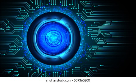 future technology, blue eye cyber security concept background, abstract hi speed digital internet.motion move speed blur. pixel eyeball