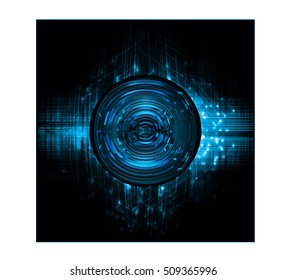 future technology, blue eye cyber security concept background, abstract hi speed digital internet.motion move speed blur. pixel eyeball wave