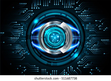 future technology, blue eye cyber security concept background, abstract hi speed digital internet.motion move speed blur. pixel eyeball. vector