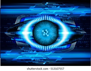 future technology, blue eye cyber security concept background, abstract hi speed digital internet.motion move speed blur. pixel eyeball vector
