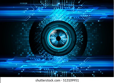 future technology, blue eye cyber security concept background, abstract hi speed digital internet.motion move speed blur. pixel eyeball vector