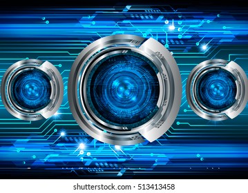 future technology, blue eye cyber security concept background, abstract hi speed digital internet.motion move speed blur. pixel eyeball vector