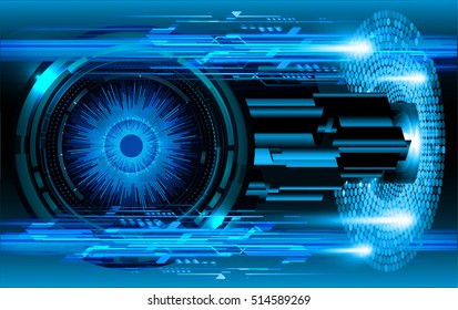 future technology, blue eye cyber security concept background, abstract hi speed digital internet.motion move speed blur. pixel eyeball vector