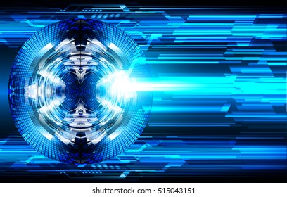 future technology, blue eye cyber security concept background, abstract hi speed digital internet.motion move speed blur. pixel eyeball vector