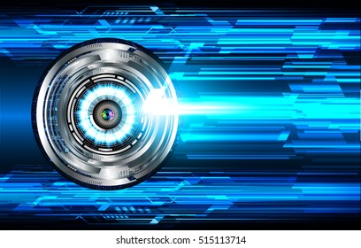 future technology, blue eye cyber security concept background, abstract hi speed digital internet.motion move speed blur. pixel eyeball vector
