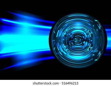 future technology, blue eye cyber security concept background, abstract hi speed digital internet.motion move speed blur. pixel eyeball vector