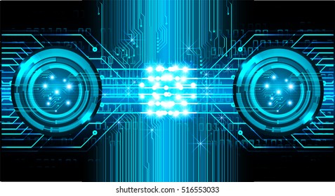 future technology, blue eye cyber security concept background, abstract hi speed digital internet.motion move speed blur. pixel eyeball vector