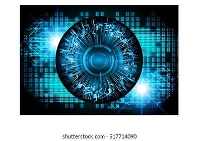 future technology, blue eye cyber security concept background, abstract hi speed digital internet.motion move speed blur. pixel eyeball vector